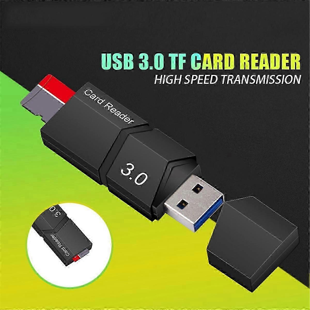 USB3.0 TF Card Reader High Speed Micro-SD Card Reader Writer Plug Play Data Transfer for Computer L
