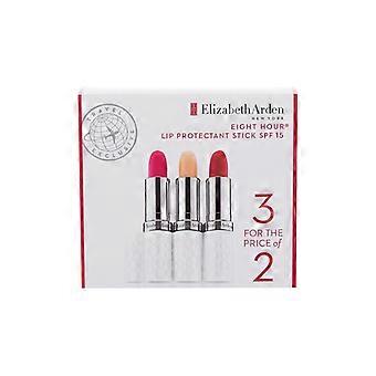 Eight Hour Cream Lip Protectant Stick SPF 15 Set - Trio of toned lip balms 11g