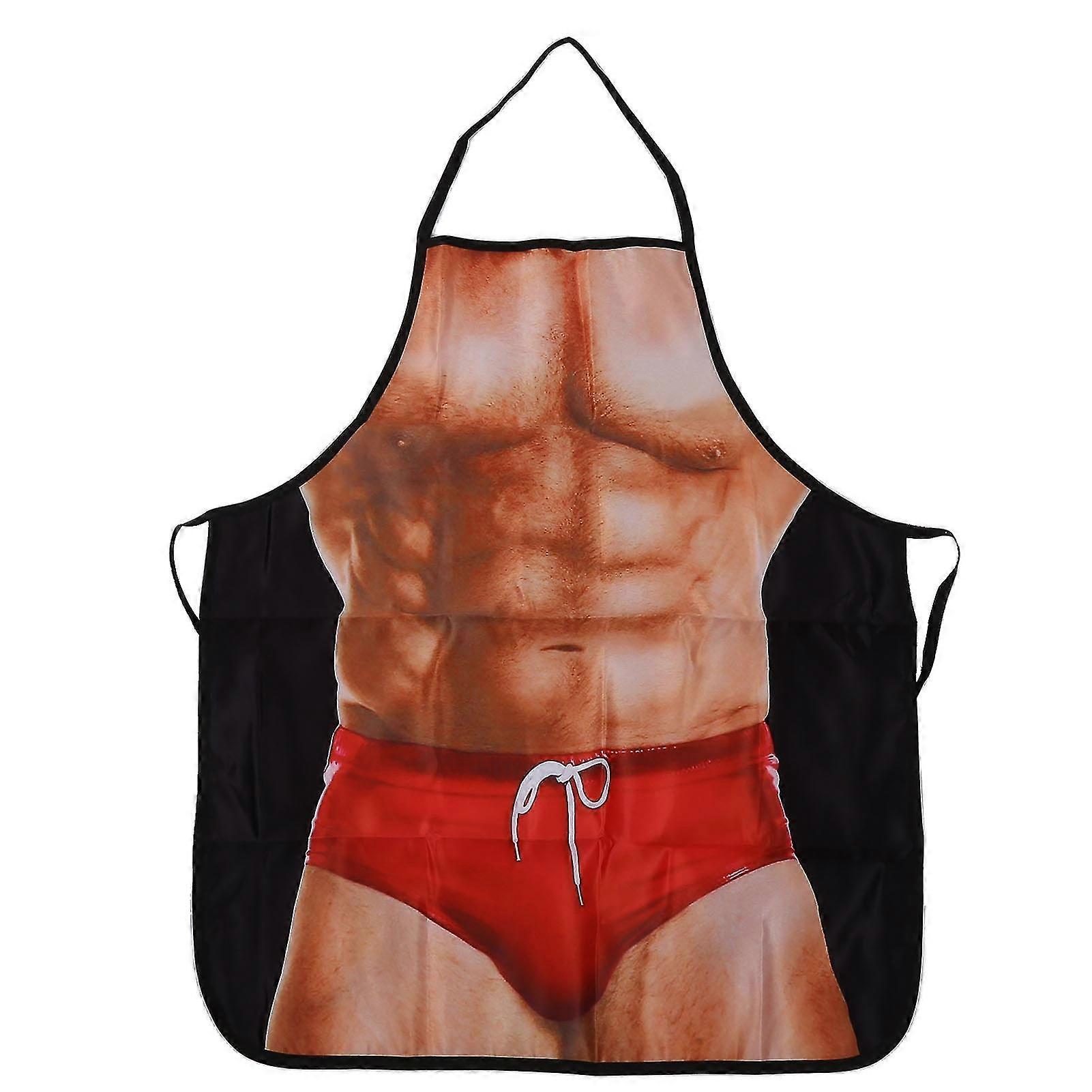 Muscle Man Apron Polyester Fun Lightweight