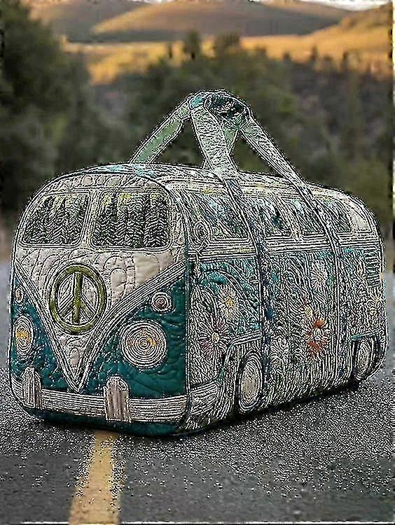 Retro Campervan Quilted Duffle Bag