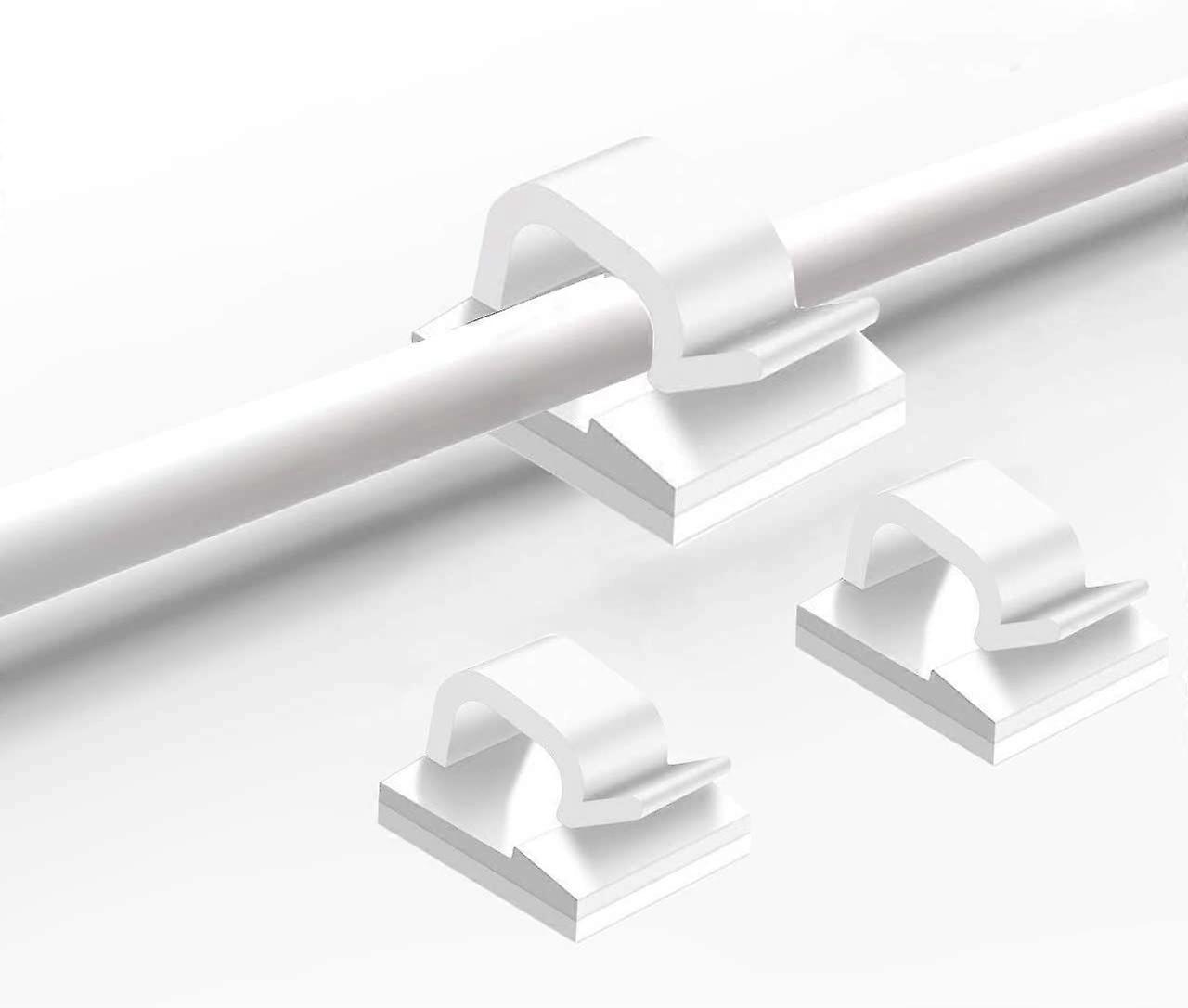 Self-adhesive cable holders 50-pack White [XR]