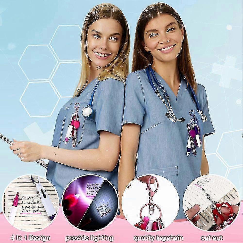 Retractable Nurse Pens Set with LED Light