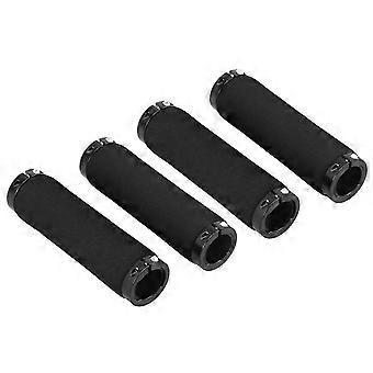 Bike Handlebar Grips, Foam Ergonomic Shock-Absorbing, Minimize Hand Fatigue, Protect Hands for Long Riding, Black, 4 Pairs, 12.7 cm