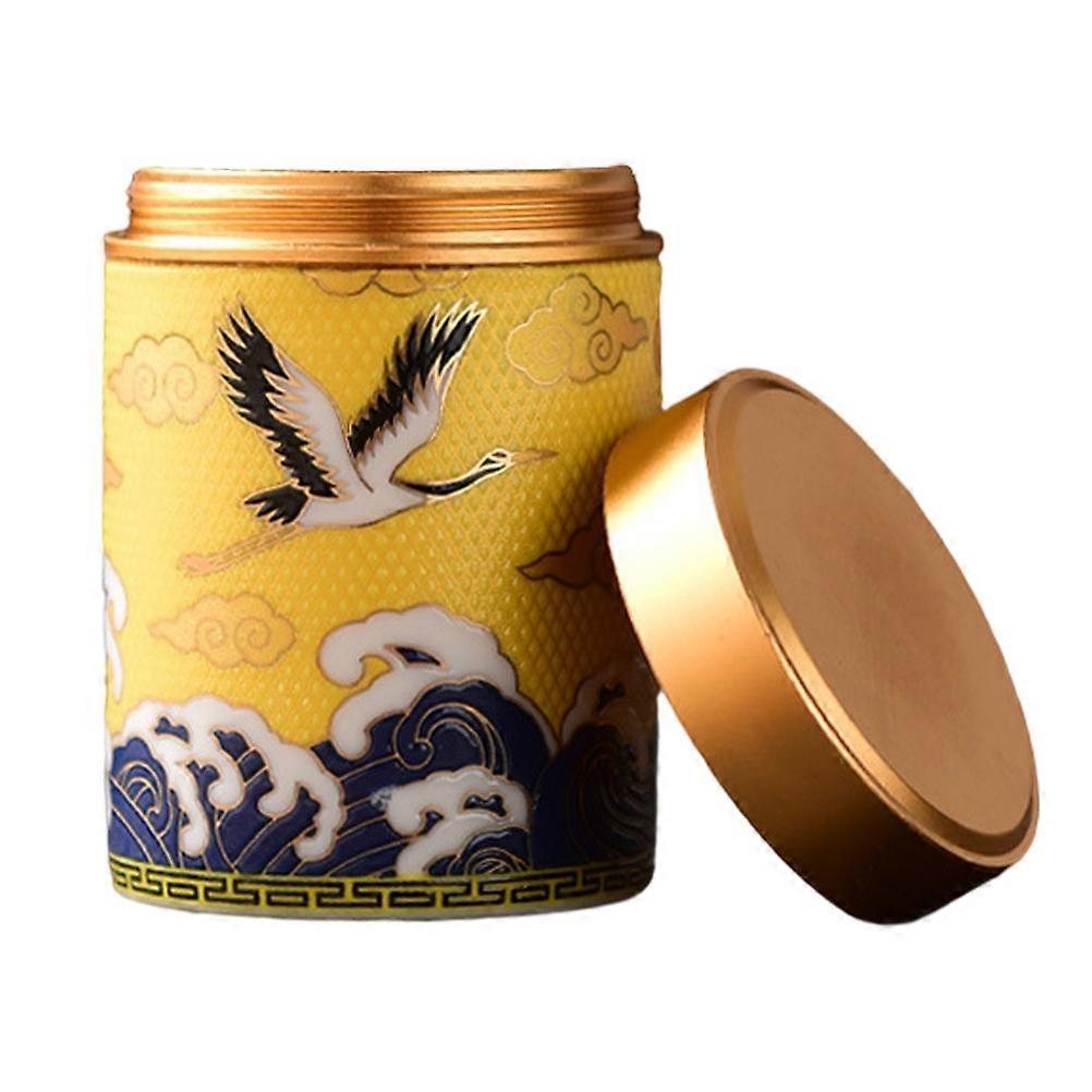 Ceramic Tea Container Portable Storage Holder for Loose Tea 2Pcs Set