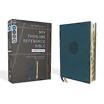 NIV, Bibbia di riferimento sottile, stampa grande, pellemorbido, verde acqua, lettera rossa, indice del pollice, stampa comfort