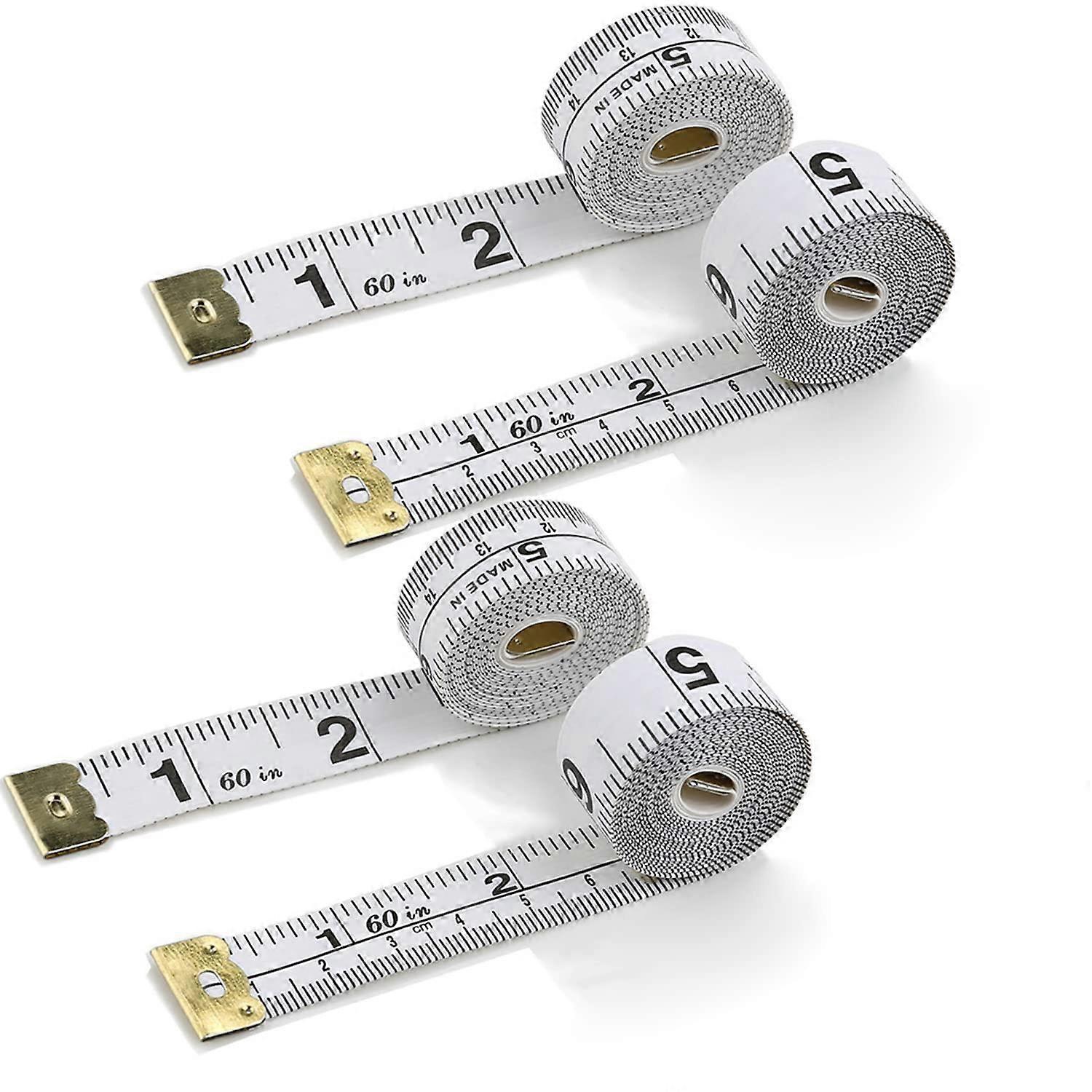 4 Pack 60in 1.5m Double Scale Soft Body Measuring Tape