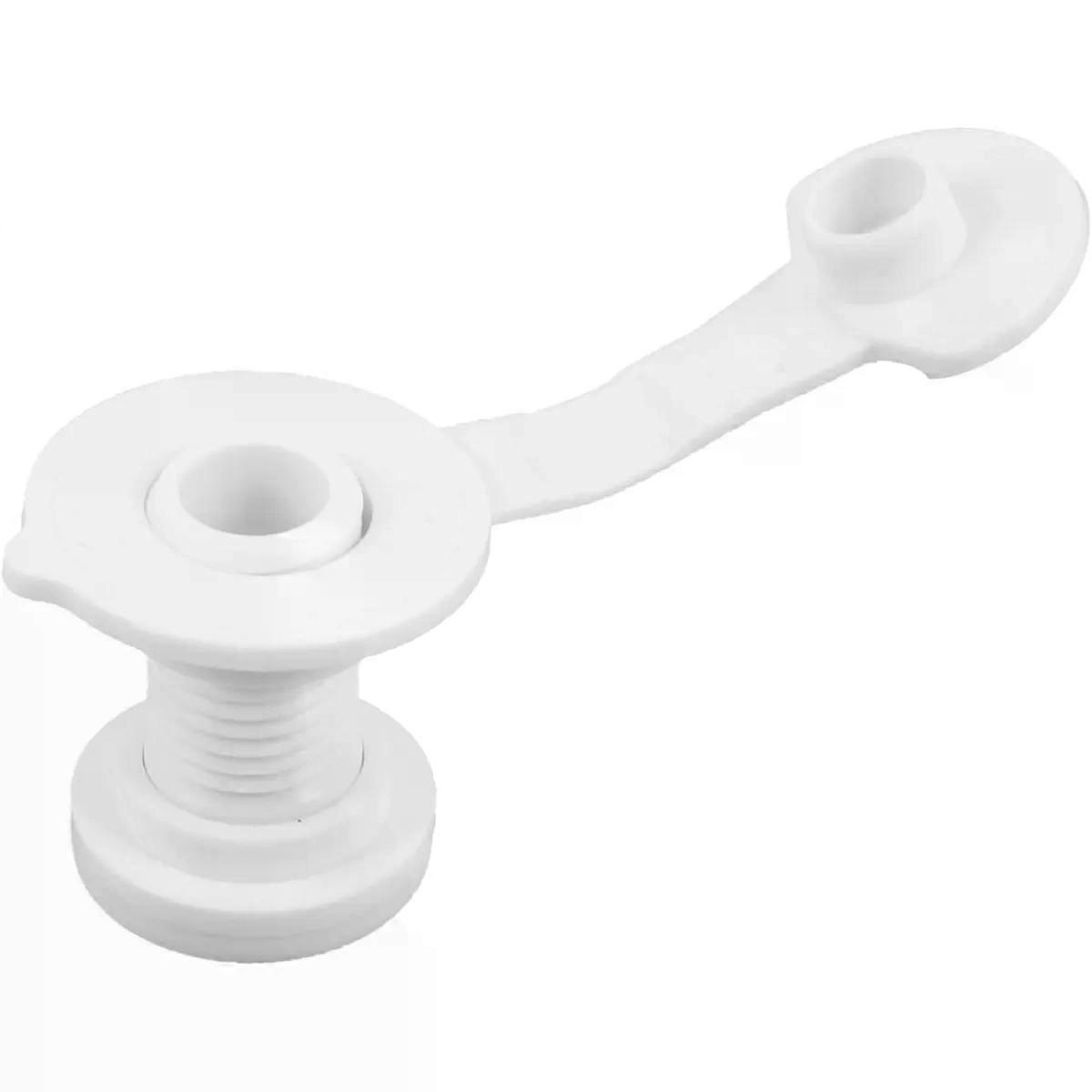 Cooler Drain Plug Assembly, 5 Inch Shaft, White
