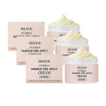 Eelhoe 3 Pack Pre Makeup Face Cream Lightweight Oil Control Pore Minimizing Primer Brightening Moisturizing Long Lasting Foundation Base 30g