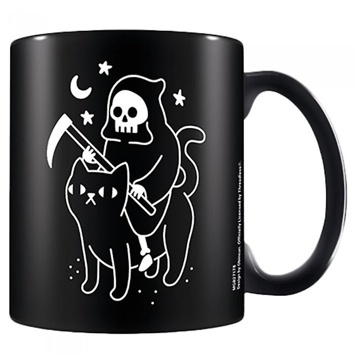 Obinsun Death Rides a Black Cat Mug