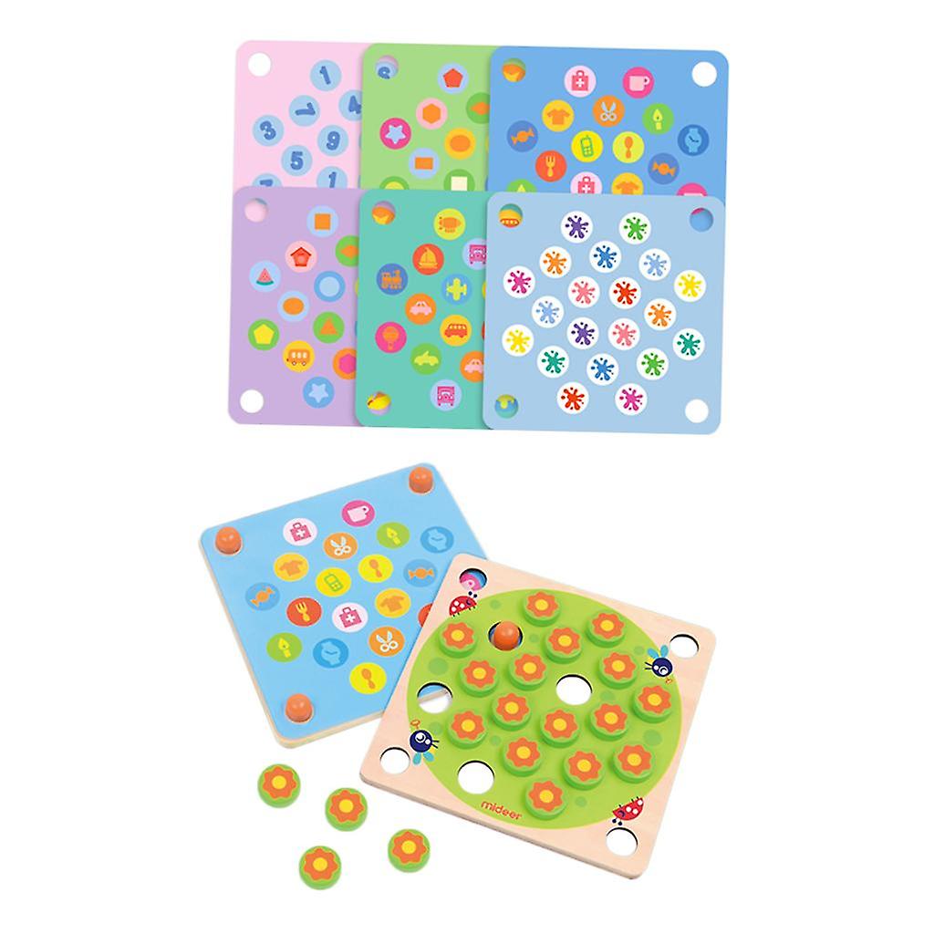 Wooden Pegs with Memory Cards Learning Toy