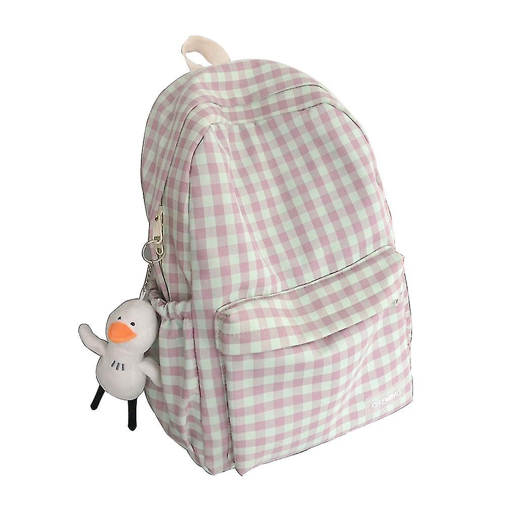 Lattice Large Capacity Simple Student Backpack Versatile High School Student Backpack