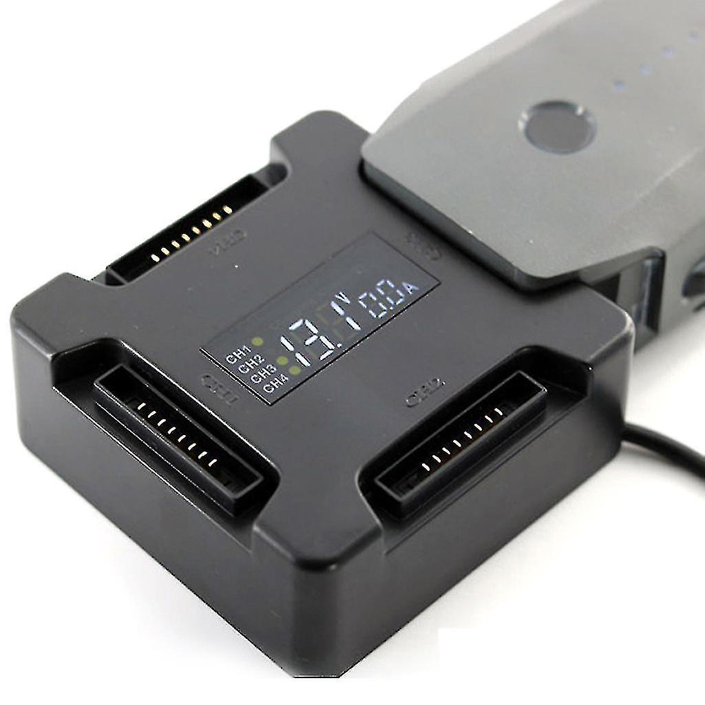 4-in-1 Batterie Schnellladegerät Ladegerät Hub kompatibel-für D-ji Mavic Pro mit LCD-Display