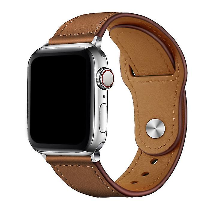 Pxcl Suitable For Applewatch Strap, Retro Business First Layer Leather Buckle Apple Strap