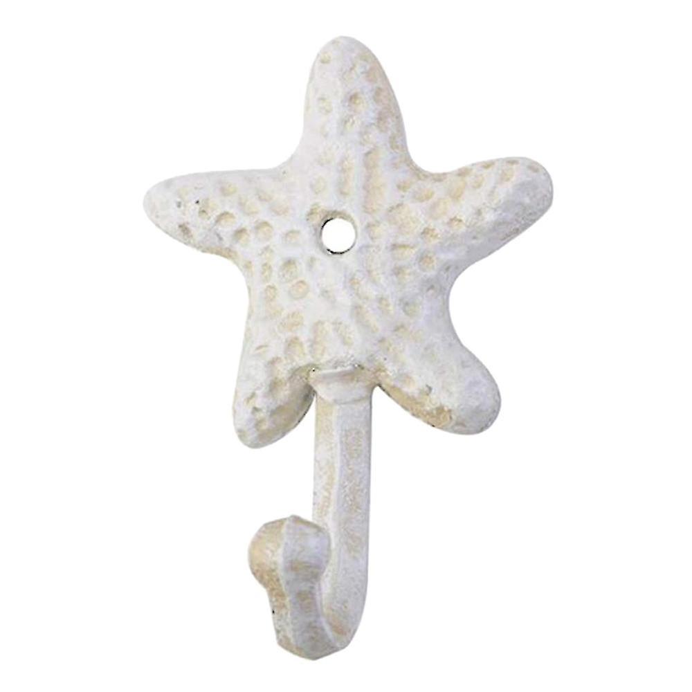 Starfish Cast Iron Decorative Wall Hooks Coats Aprons Hats Towels Hooks Beach Ocean Theme Chic Meta