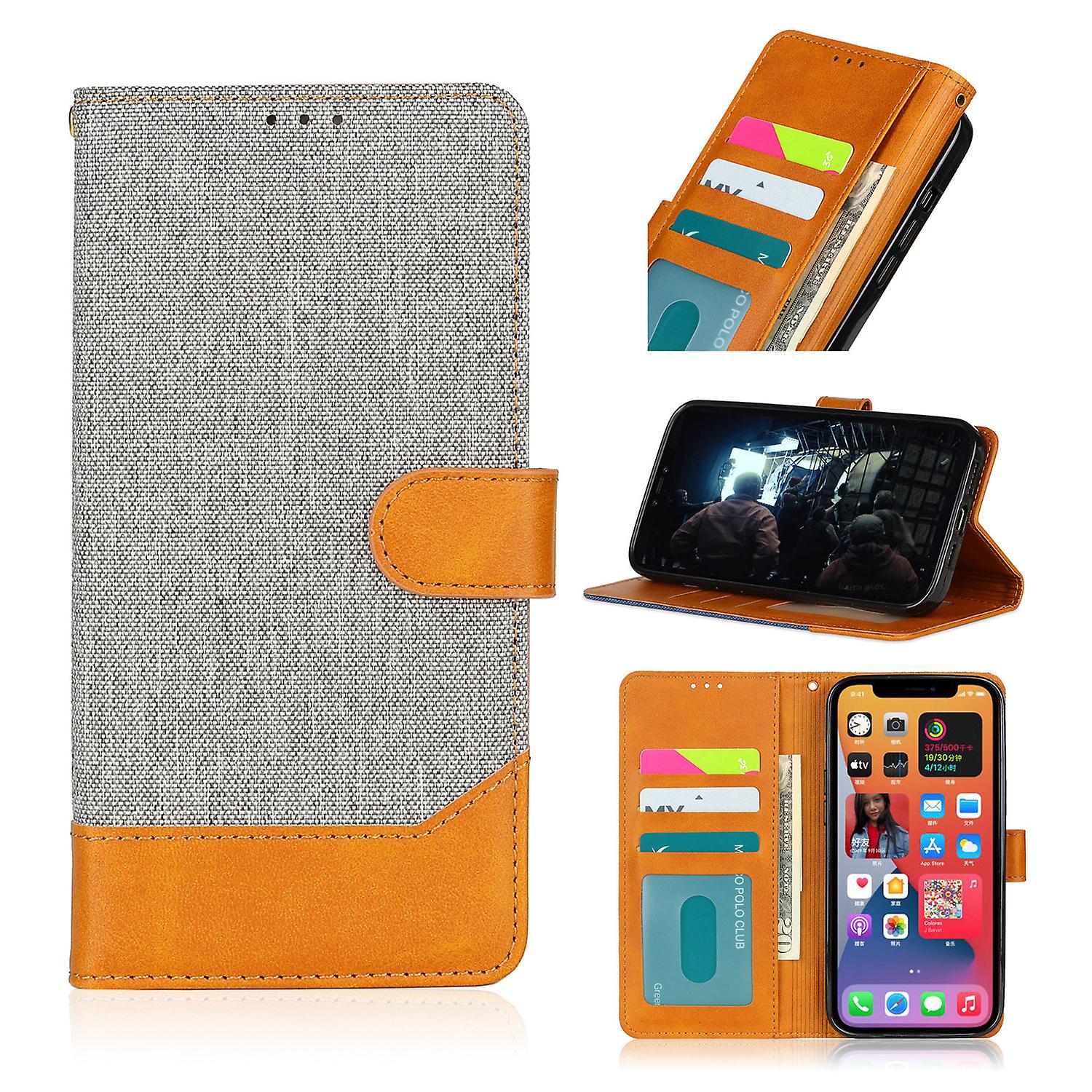 Case For Iphone X/xs/xr/xs Max Mobile Phone Case Color Contrast Canvas Flip Magnetic Suction Card Tpu Mobile Phone Leather Case For Iphone X Case