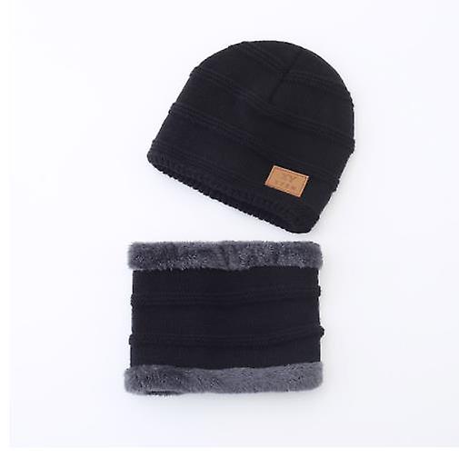 Men's And Women's Winter Scarf Suit Hat Fleece Thickened Plus Fluff Hat Autumn And Winter Children's Outdoor Warm Knitted Caps