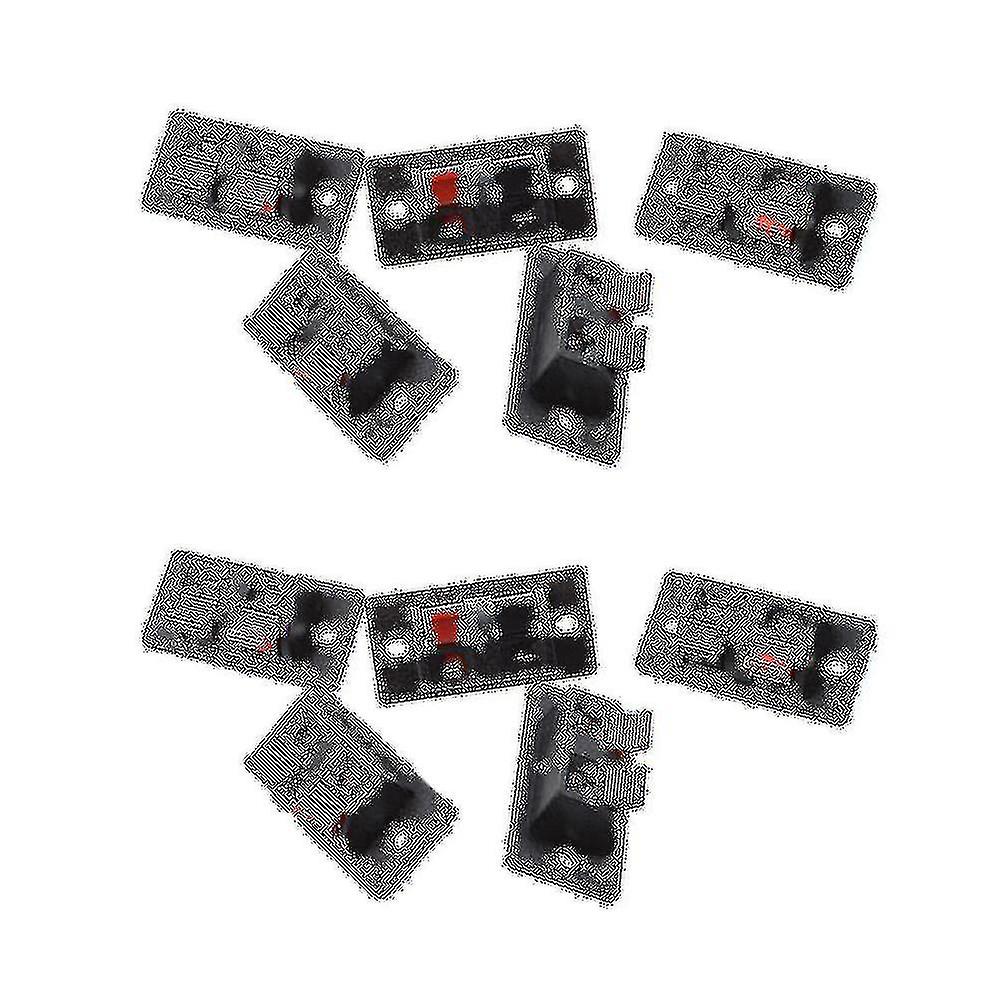10 Pcs Red Black Single Row 2 Positions Push In Jack Speaker Terminal