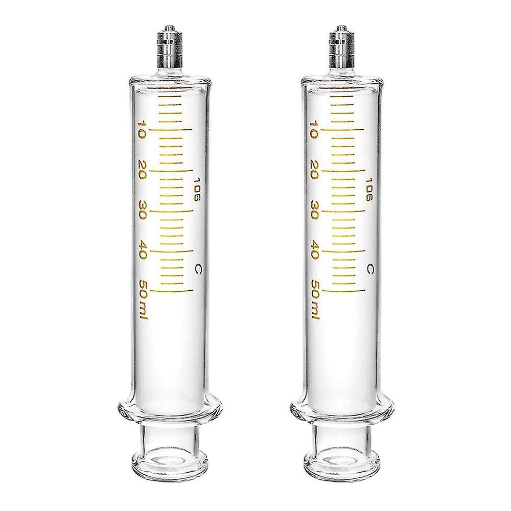 Seringue en verre réutilisable Luer Lock sans aiguille, 50ml