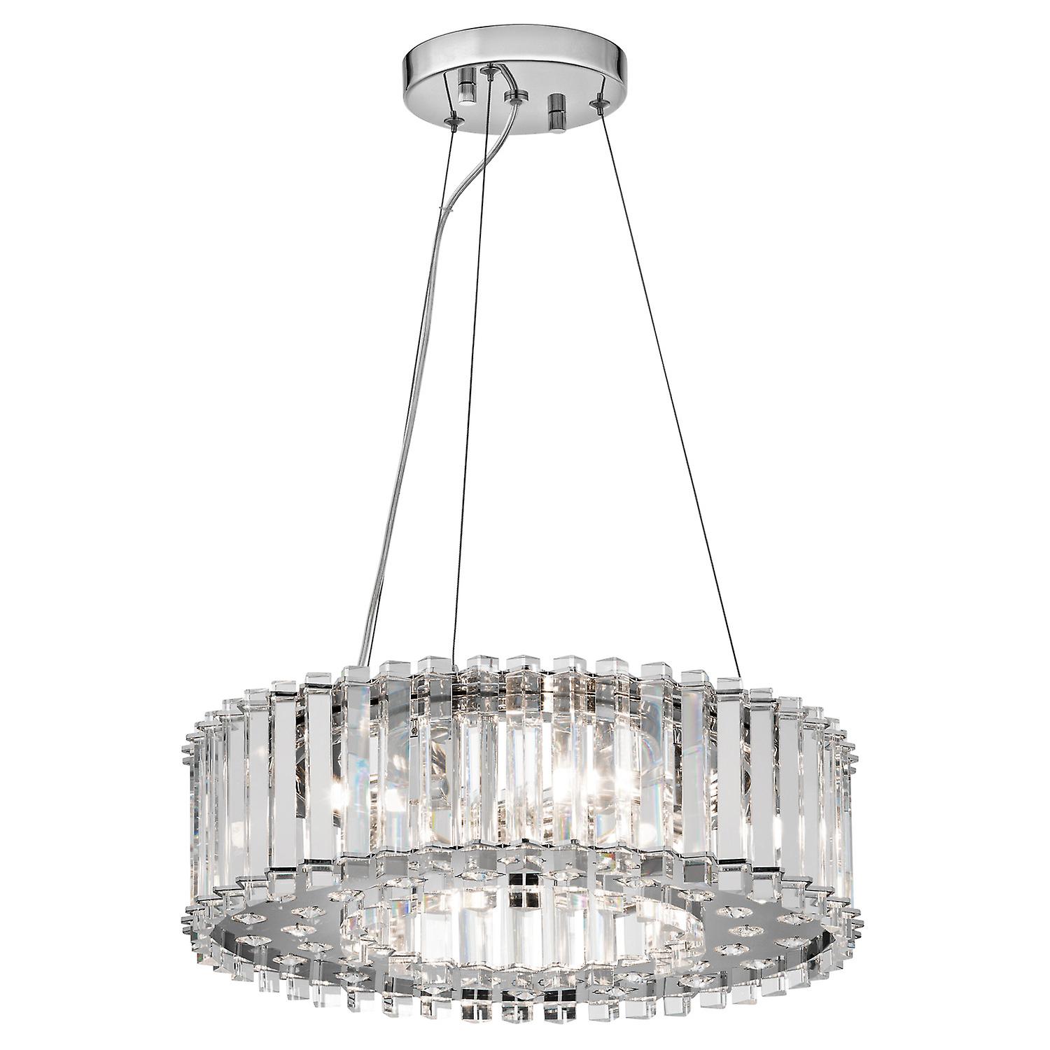 Crystal Skye 6 Light Ceiling Pendant Chrome with Crystals, G9