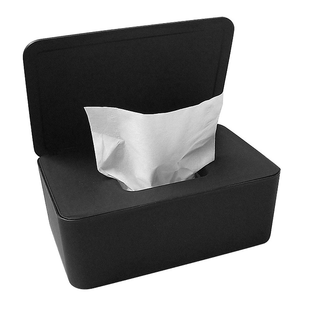 Dustproof Tissue Storage Box Case Wet Wipes Dispenser Holder with Lid for Home Office Desk