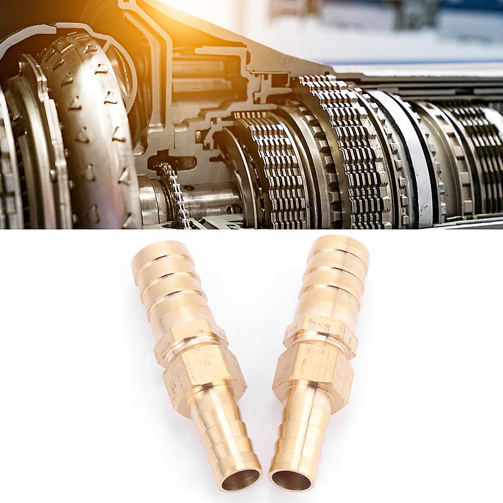 Brass Hose Barb Tail Reducer Connector 10mm-12mm, 2pcs Durable