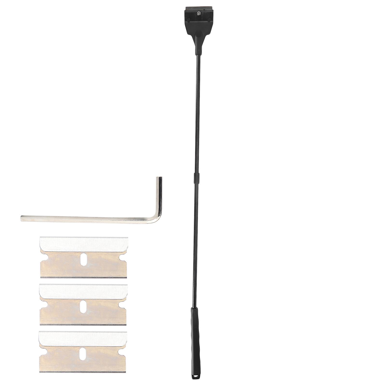 Long Handle Aquarium Algae Scraper with Replaceable Blades for Small to Medium Fish Tanks, Durable Plastic Design
