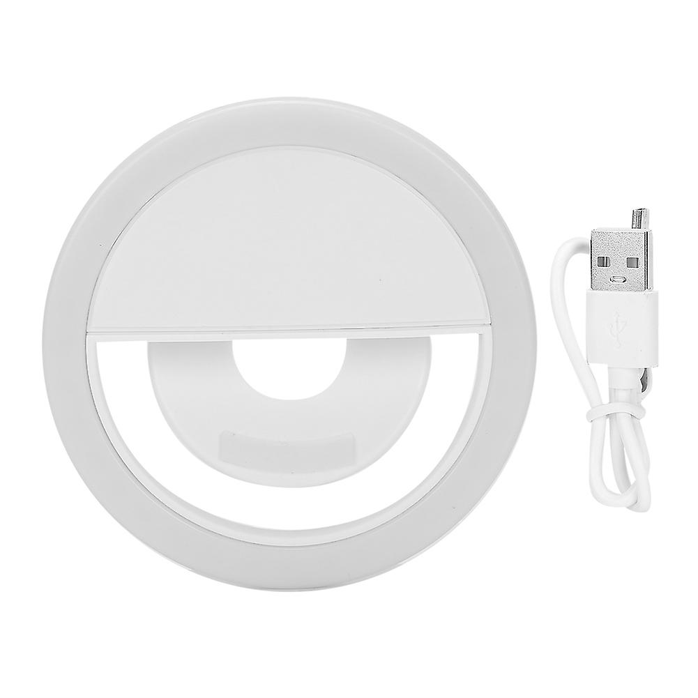 Dimmable LED Ring Light for Cell Phone, USB Rechargeable, Live Streaming Lighting