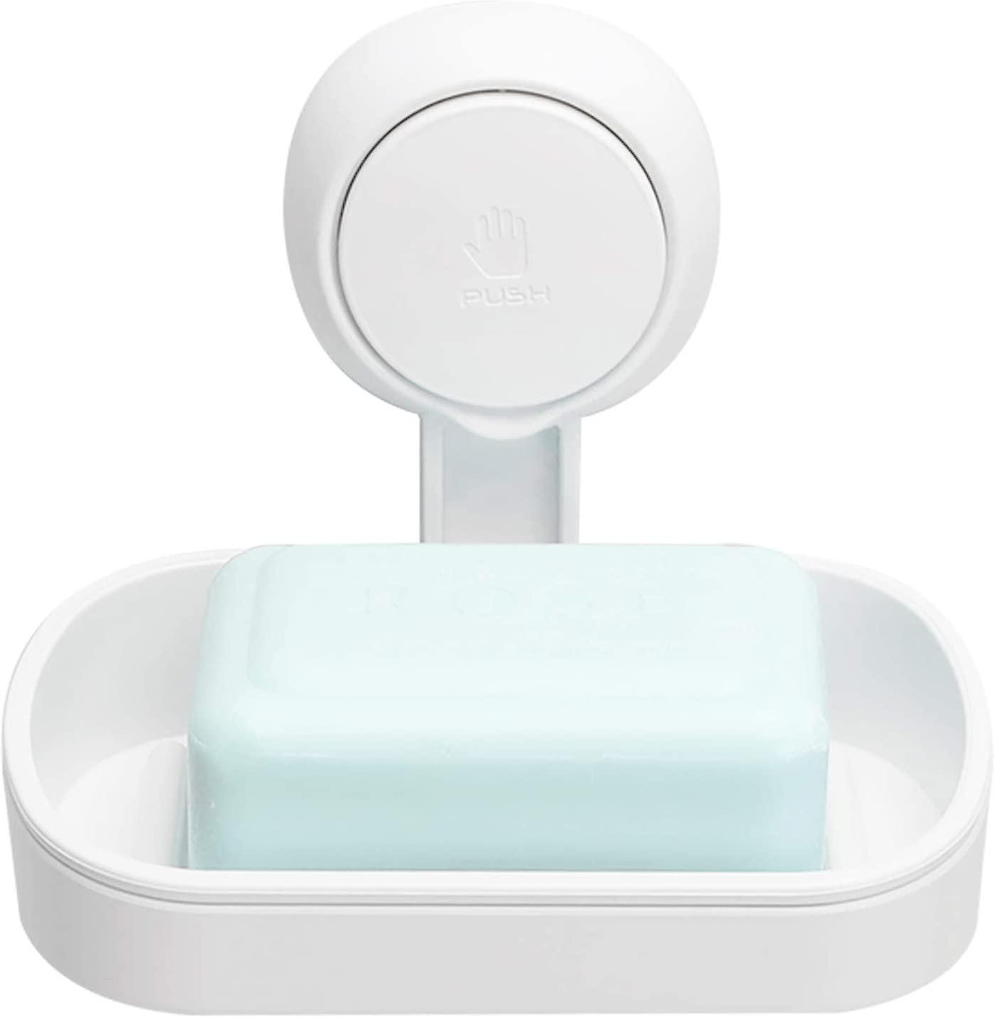 Suction Cup Soap Dish No Drilling Reusable 1 Second Installation Shower Soap Dish 360° Rotation Load