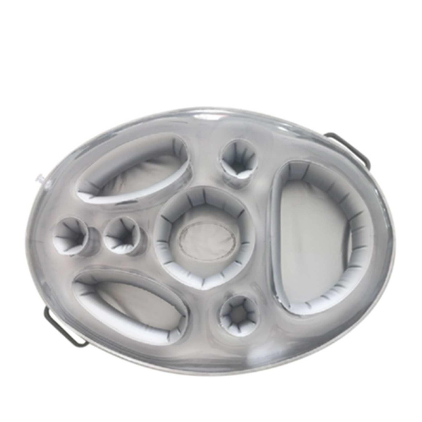100% neu, Getränkehalter Poolplatte aufblasbares Tablett Silber Hochwertiger Trinkflascheneimer