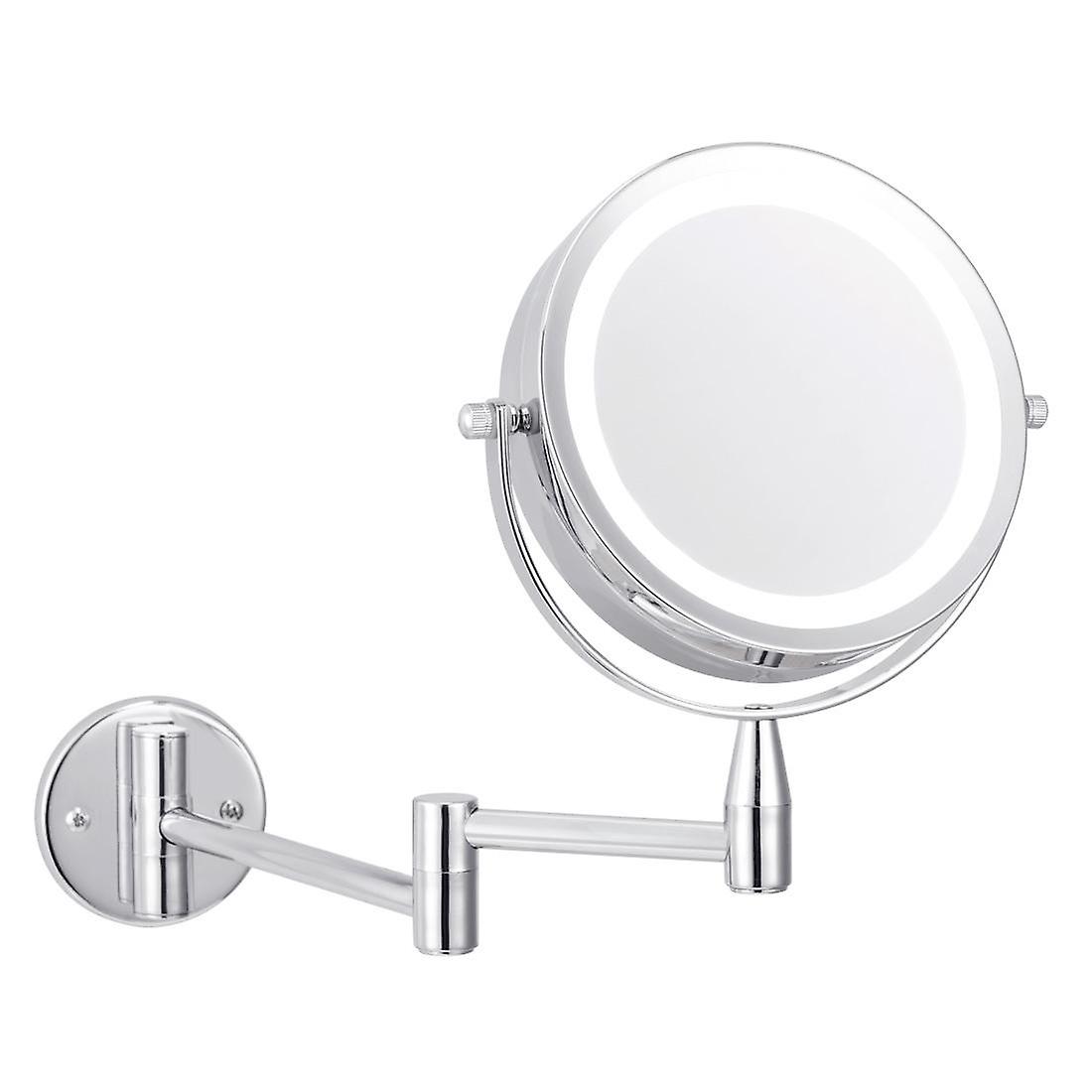 Wall Mount Magnifying Face Mirror With LED Lights