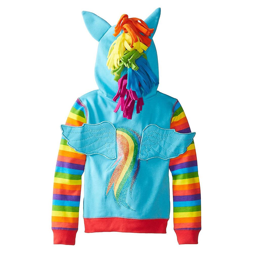 Kid's Unicorn Hoodie Long Sleeve Sweatshirt with Wings & Ears & Hairs Design