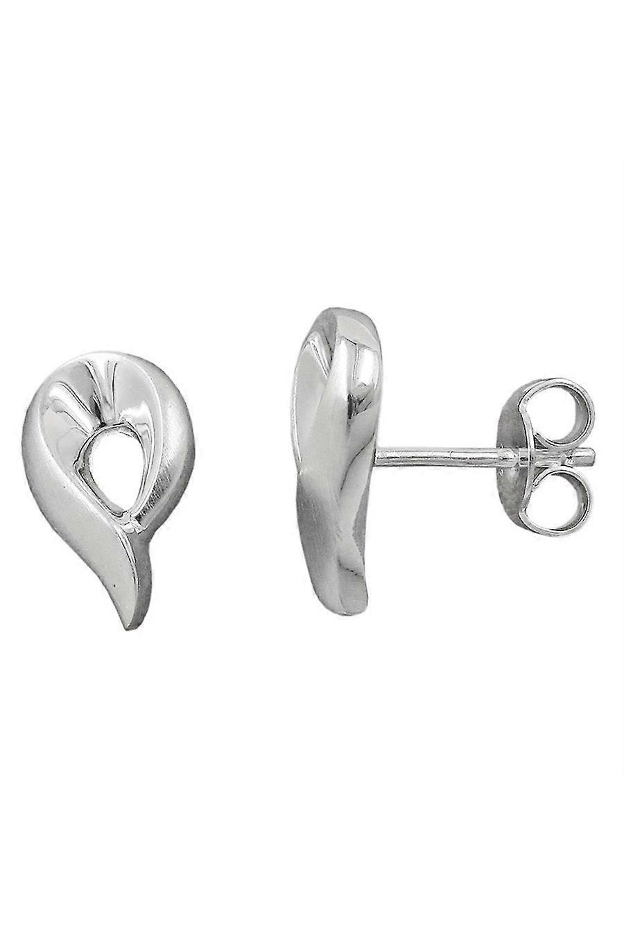 Stud Earrings Matte/ Shiny Silver 925 - Gl92677