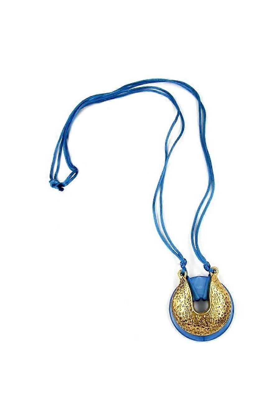 Necklace Amulet Horse Shoe Blue - Gl07341