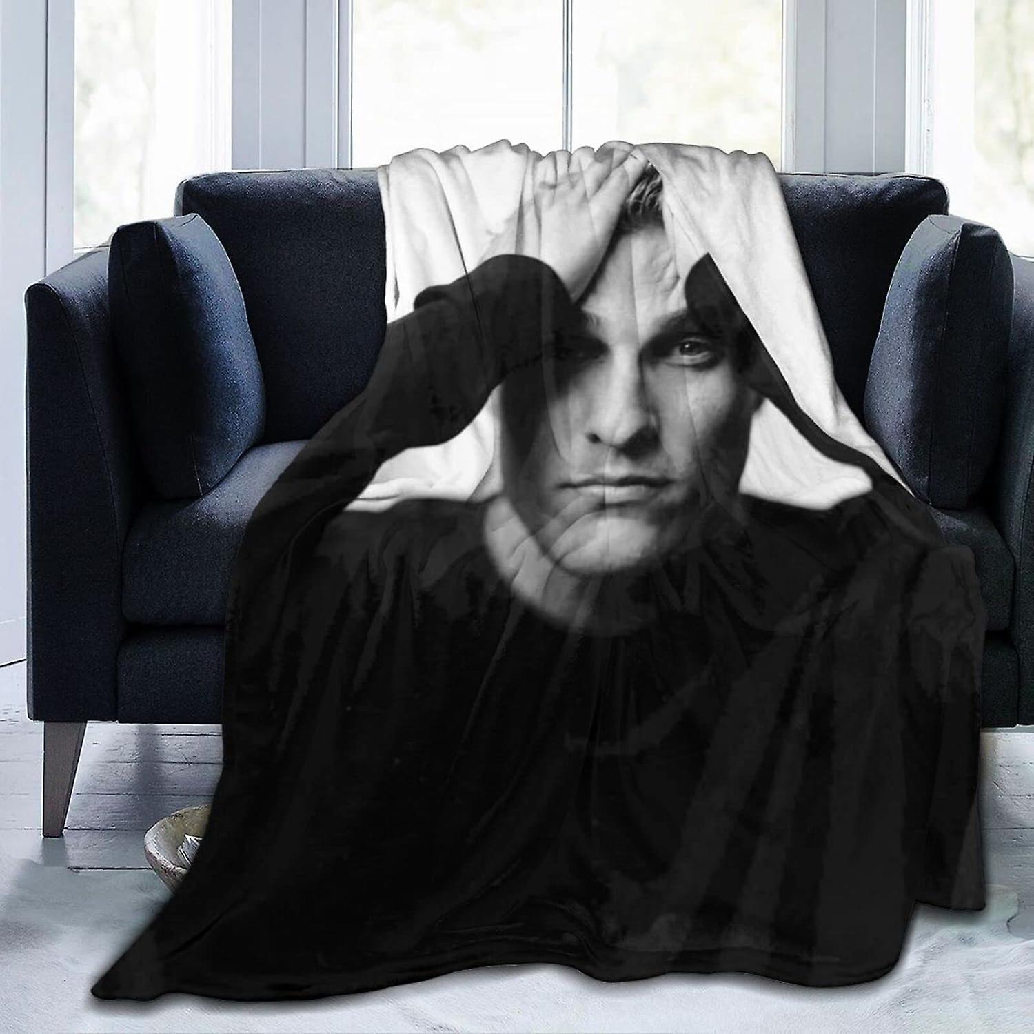 Matthew McConaughey Flanell Mjuk Luftkonditionering Anti-Pilling Lap för Soffa Sovrum Vardagsrum ABD14040