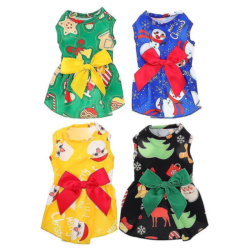 4pcs Christmas Style Dog Skirt