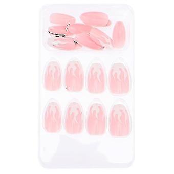 2.3x1.8cm Pink False Nails 48 Pcs False Nails Fake Nails Tips Women Fake Nails Detachable Nail Decor