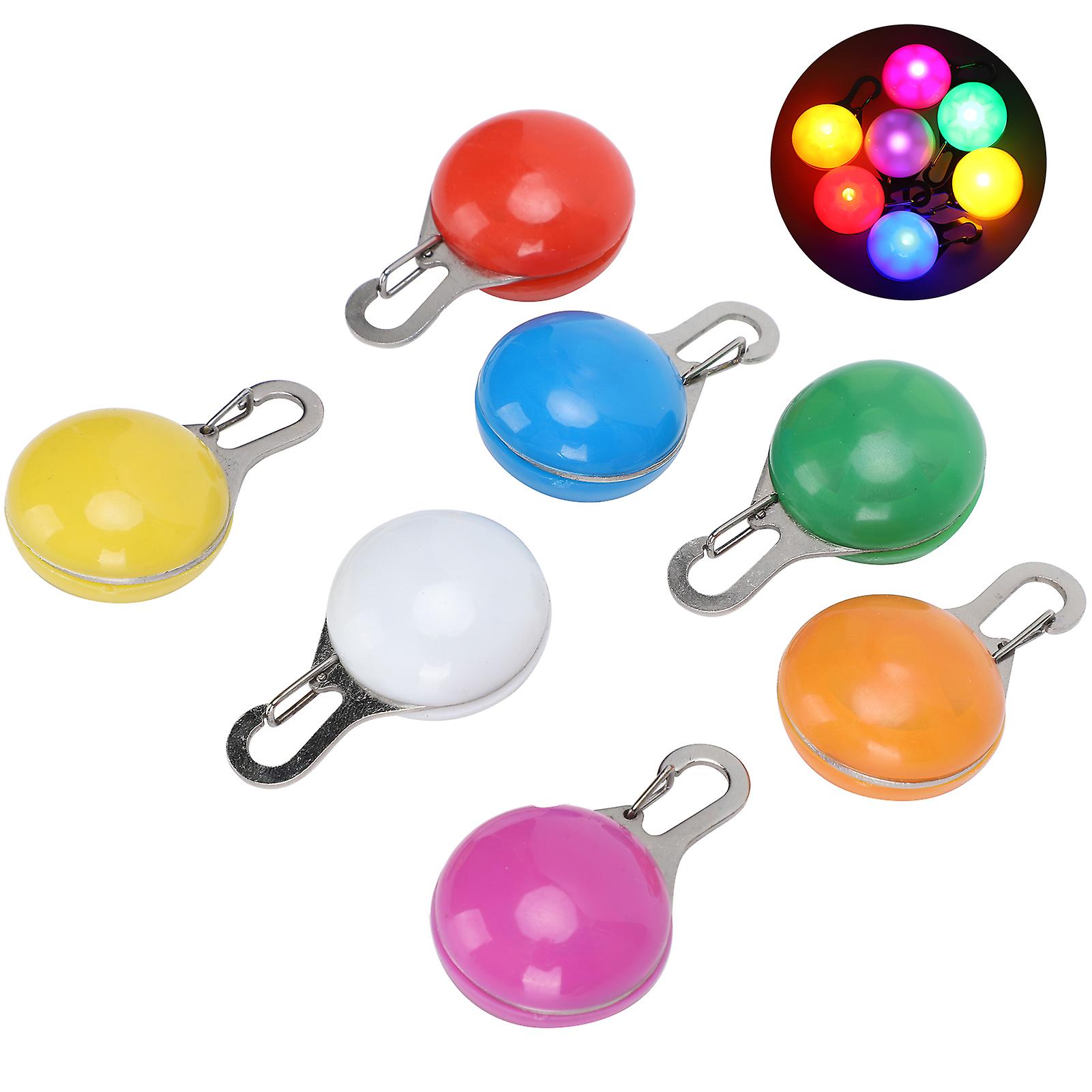 7pcs LED Luminous Pet Pendant Collar with 3 Modes, 210mAh Battery
