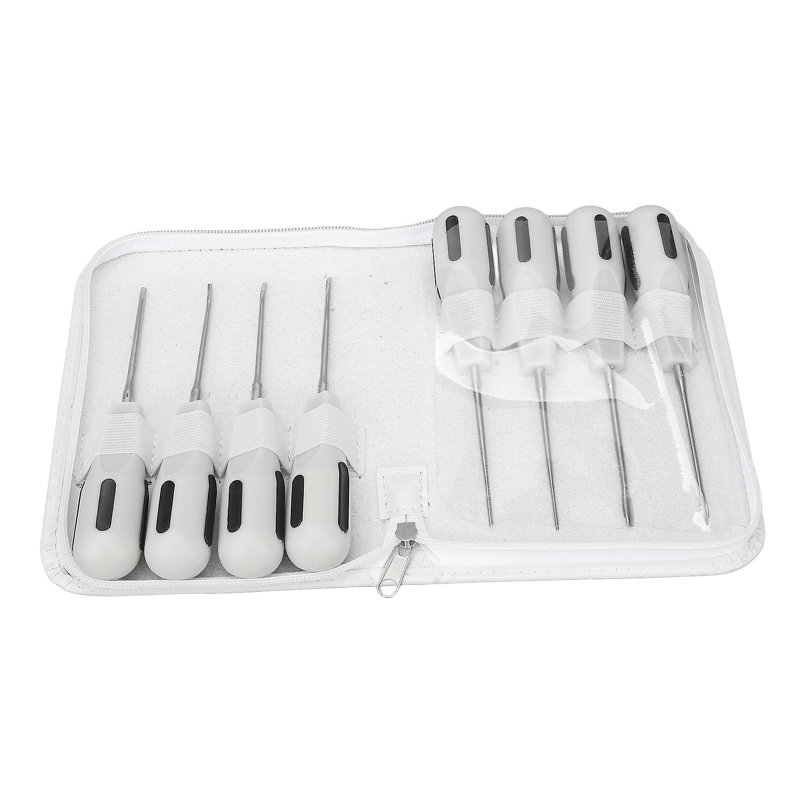 8pcs Stainless Steel Dental Elevators Surgical Root Extraction Kit