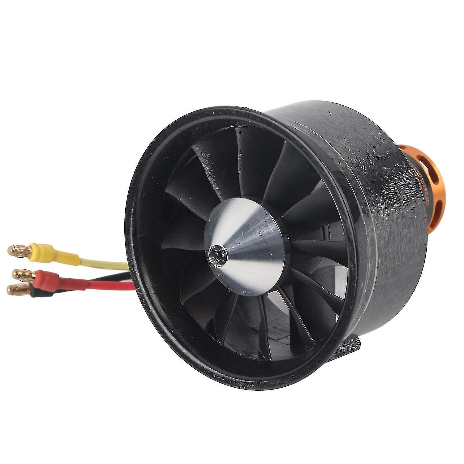 1Pc 2200kv 64mm מאוורר תעלות 12 להבים 3-6s אביזר מנוע עבור מטוס RC