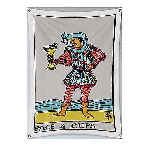 Tarot Card Page of Cups Wall Tapestries