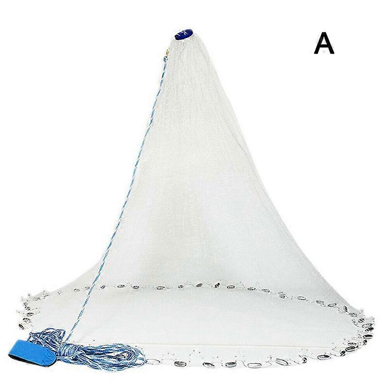 Hand Throw Fishing Cast Net Spin Bait Sinker Diameter Full Spread Mesh Equipment New