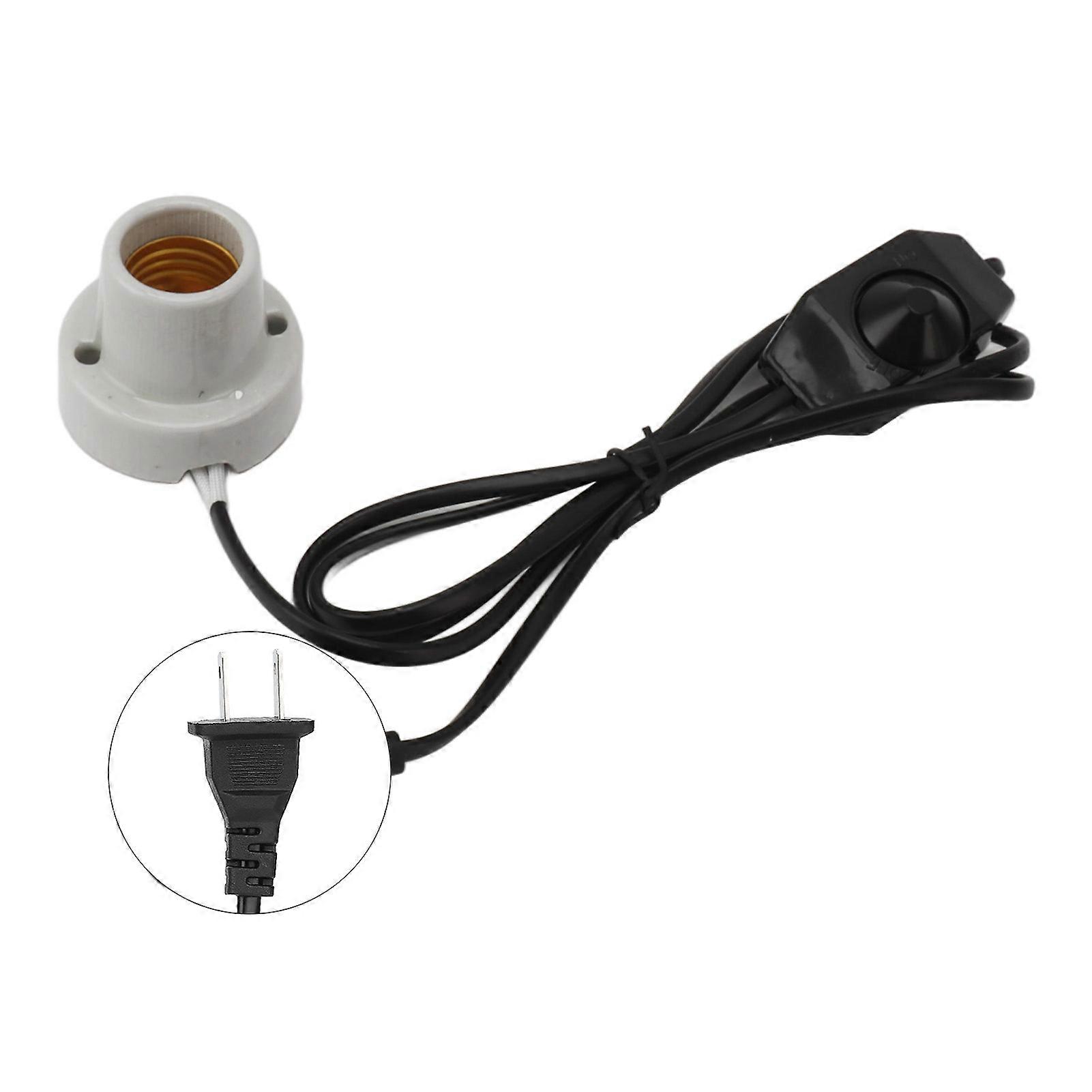 Reptile Ceramic Heat Lamp Holder Professional E27 Socket Reptile Heat Light Fixture Holder for Lizard Turtle Tortoise US Plug 120V NO.4915