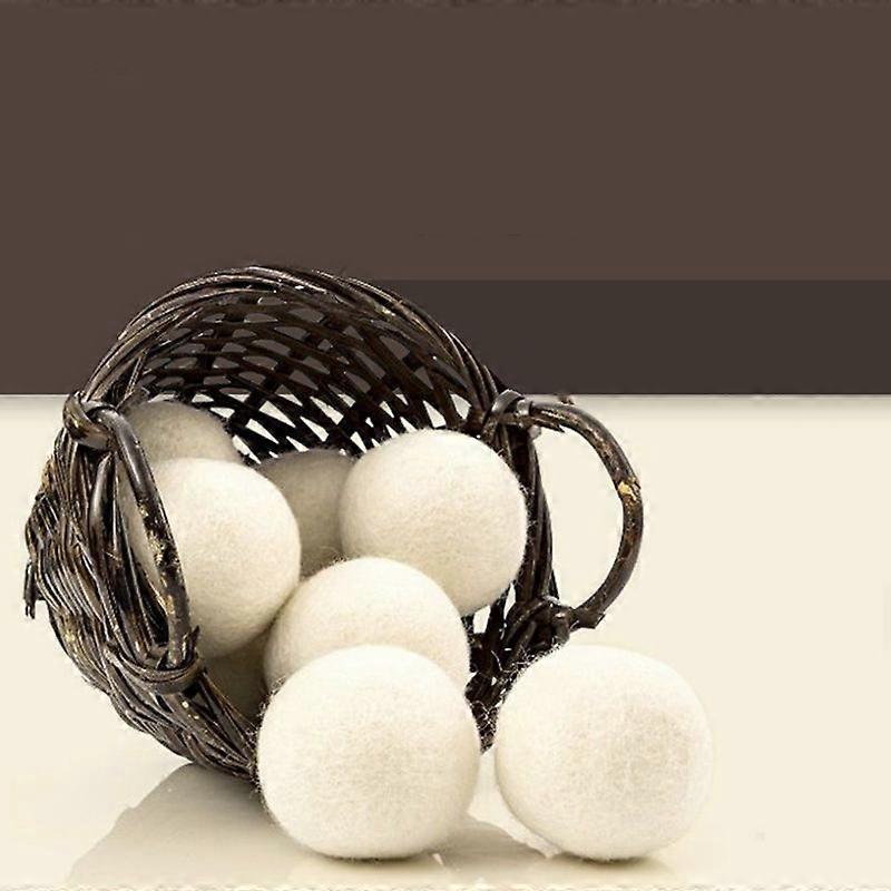 3pcs/6pcs Wool Dryer Balls With Cotton Bag- XL Premium Natural Fabric Softener, Reusable, Reduces Clothing Wrinkles And Saves Drying Time, Better Alte