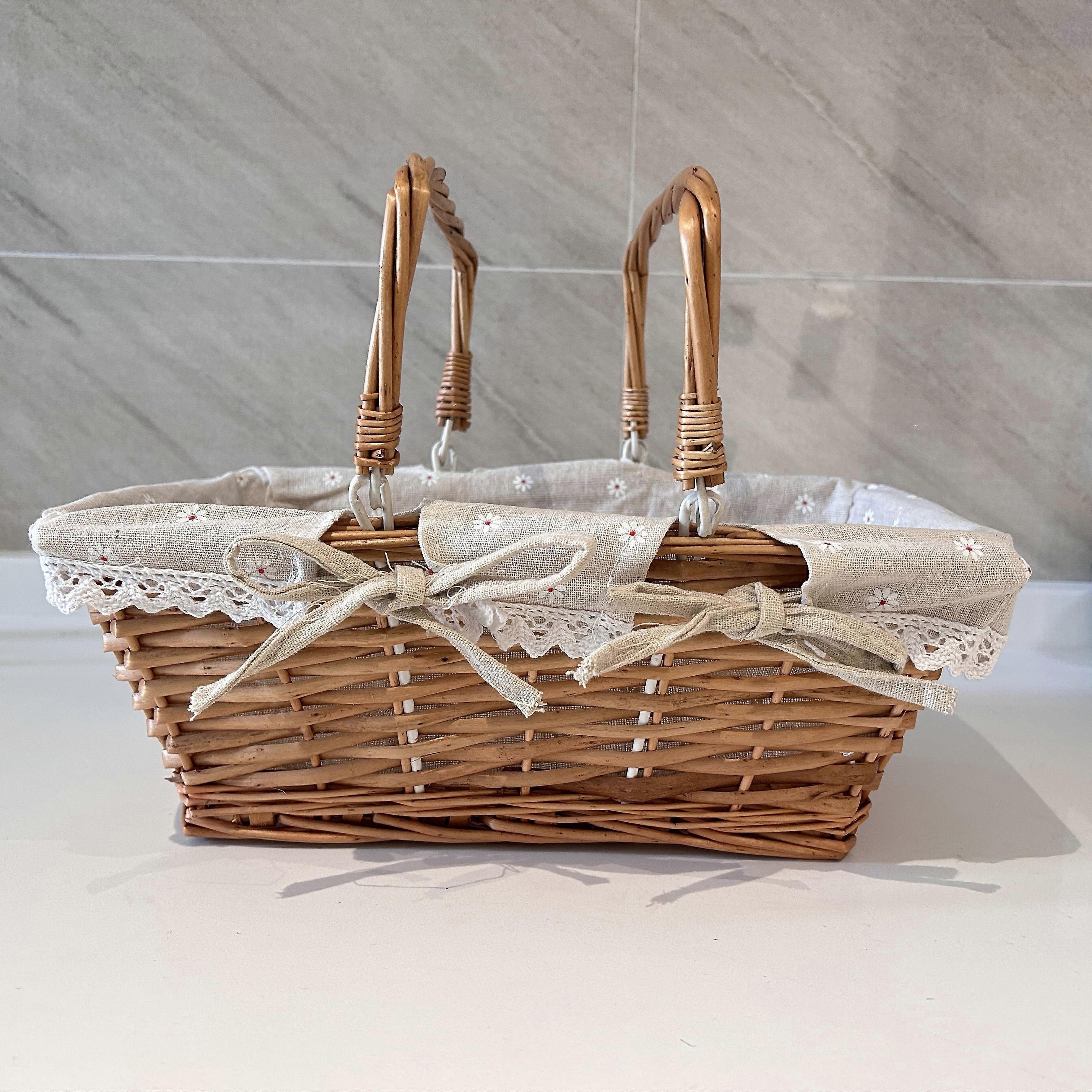 Sturdy Storage Basket With Handles - Versatile Organizer for Fresh Produce, Baked Goods, and More - Ideal for Home Organization, Gift Giving, and Mult