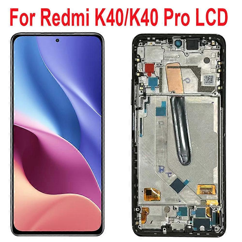 Tib For Xiaomi Redmi K40 M2012k11ac Lcd Display With Frame Touch Panel Digitizer For Redmi K40 Pro M2012k11c Screen Replacement
