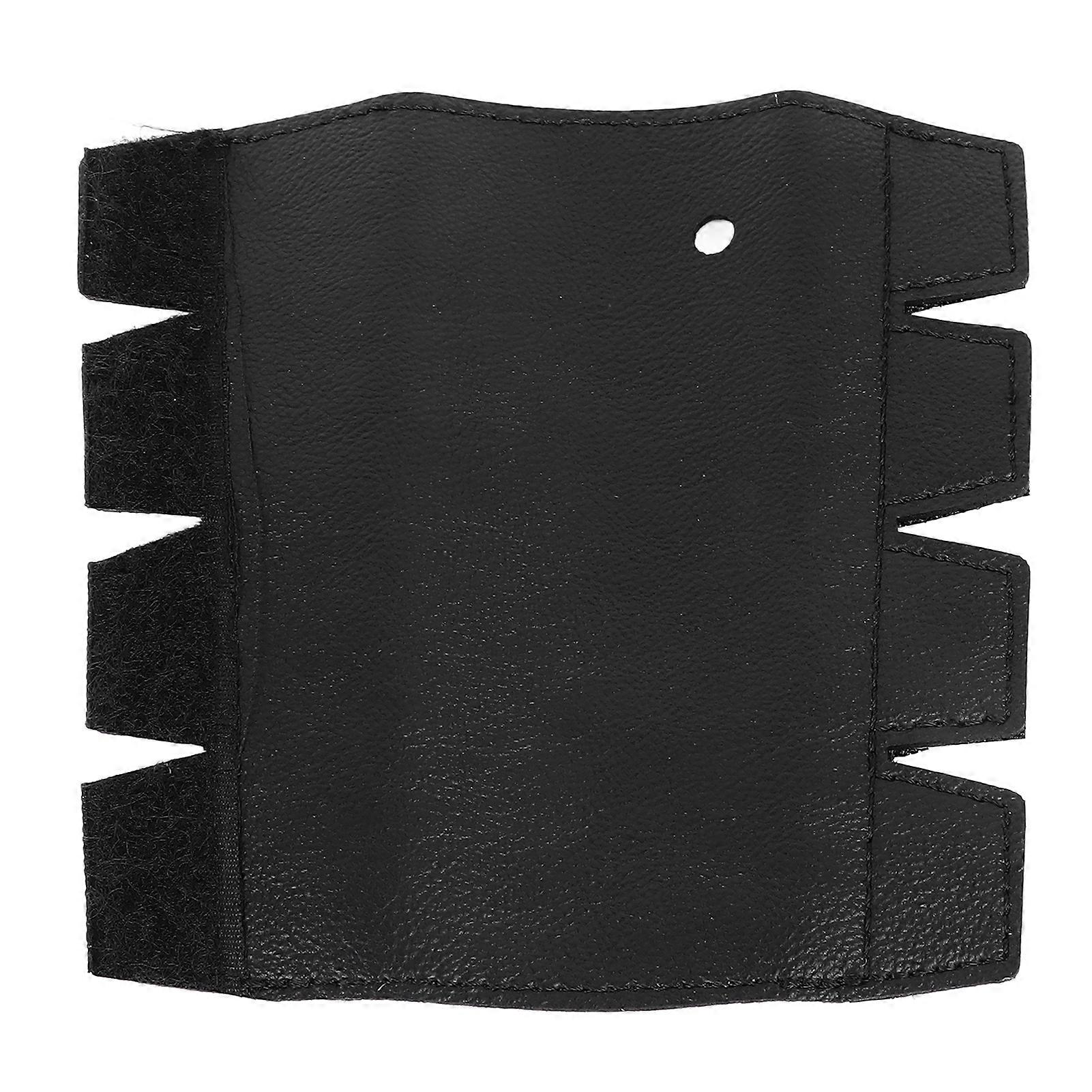 Valthorn Handskydd Läder Anti Slip Protector Handtag Wrap Handdyna Cover Instrument Tillbehör Svart