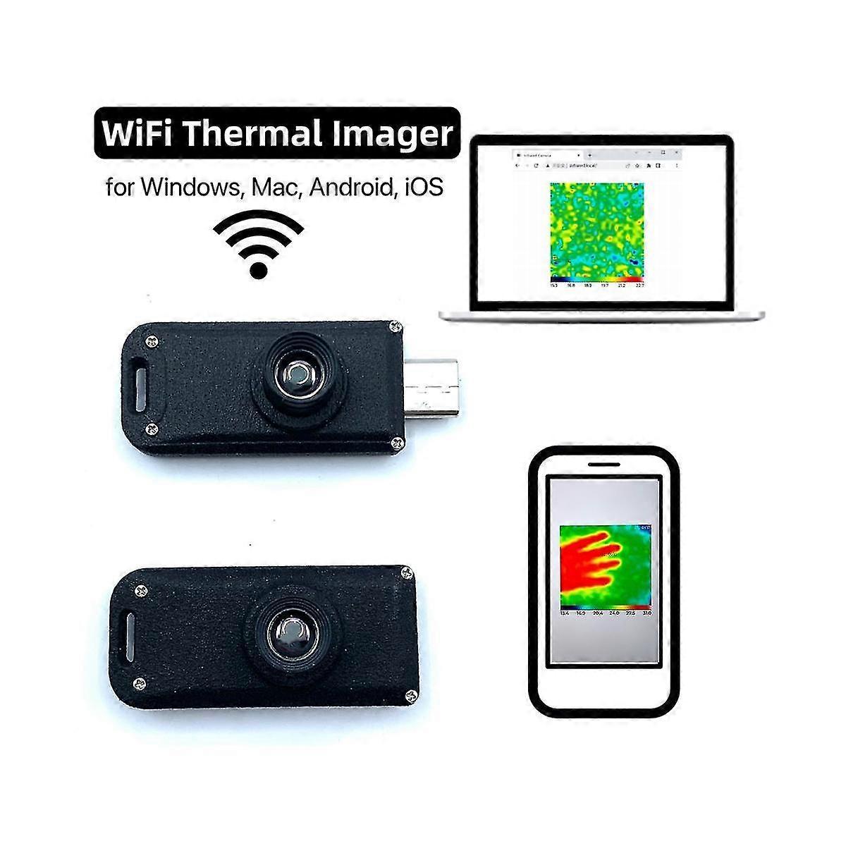 Mini caméra thermique WIFI 32X32 pixels Module de mesure de température infrarouge à matrice de thermopile, Fema