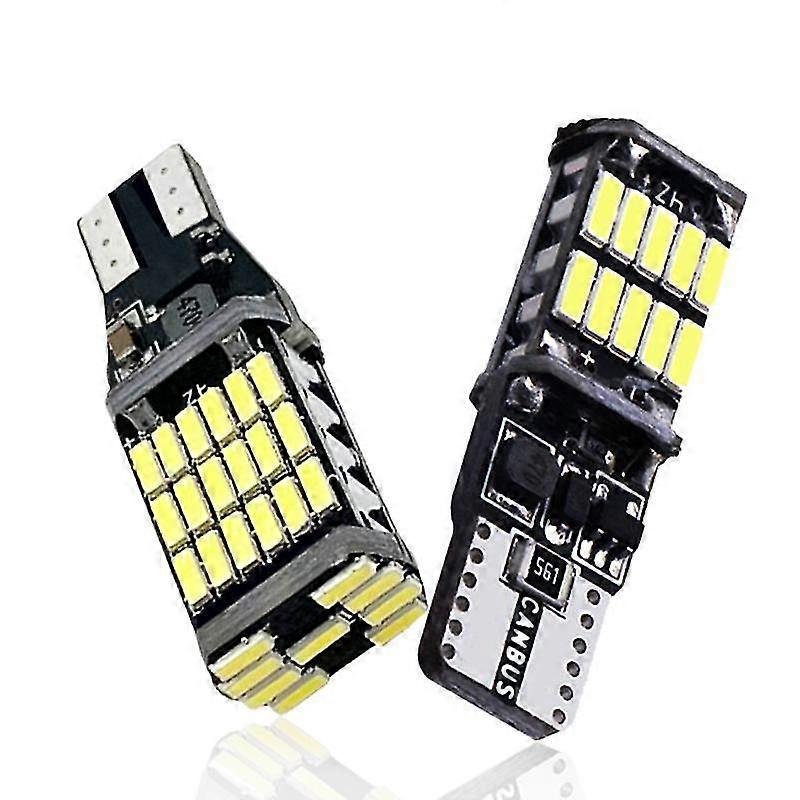 Exquisite 2pcs Car Signal Light T15 W16w Led Bulb T10 W5w 4014 Led Light Canbus Error Free High Power White Dc 12v Reversing Parking Light