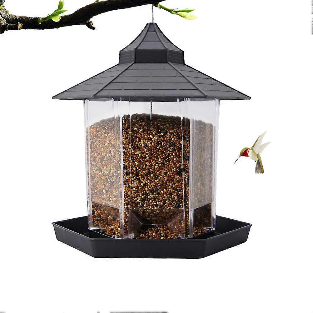 プラスチック製バードフィーダー 吊り下げ式バードフードコンテナ 屋外用 防水バードフィーダー ペット用品