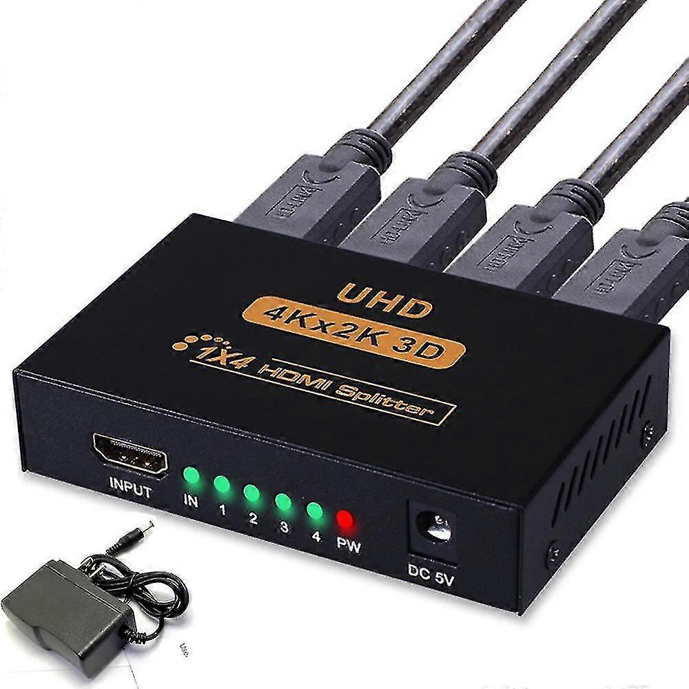 Hdmi Splitter 1 In 4 Out, Un minuto Quattro linee 4k Monitor ad alta definizione 3d Tv Computer Display Split Screen